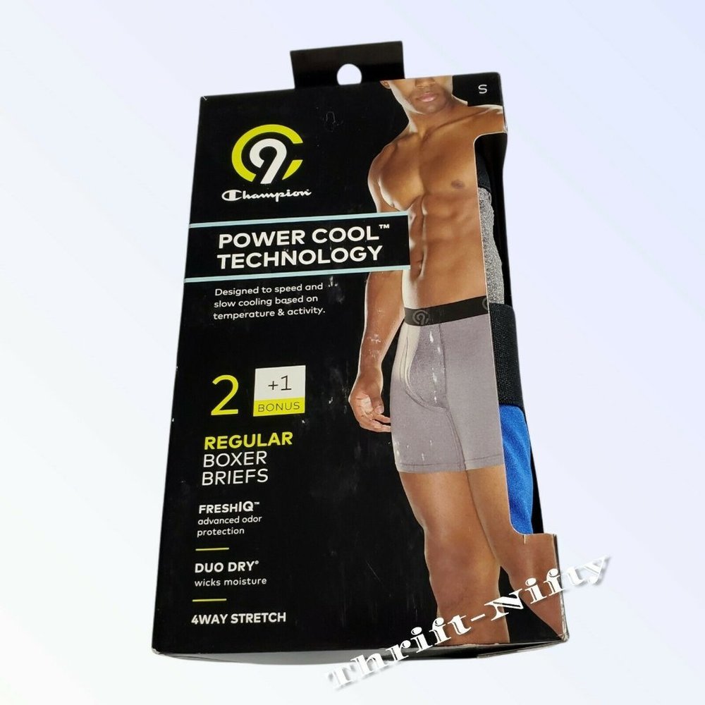 Men's C9 Champion Powercool Technology Stretch 3 Pack Boxer Briefs 3 Colors  S